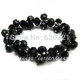 Cluster Crystal Glass Beads Bracelet for Women