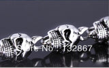 Men's Stainless Steel Skull Bracelet Punk Jewelry 15mm*22cm