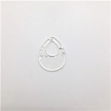 100pcs Clear Acrylic Drop-Shape Charms for Earrings DIY