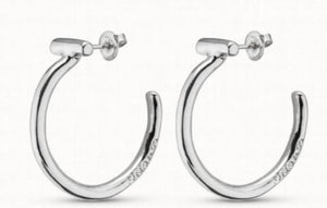 Spanish 925 Silver 14k Pin Stud Semicircle Earrings