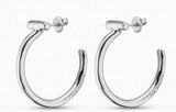 Spanish 925 Silver 14k Pin Stud Semicircle Earrings