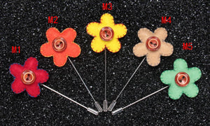 BoYuTe (5 Pieces/Lot) Flower Lapel Pin Brooch Hand Brooches Vintage Men