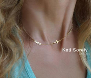 Personalized Name Necklace Stainless Steel Long Necklace