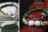 Hand-Woven Safety Buckle Jadeite Bracelet - Adjustable Natural Jadeite Bracelet