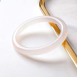 Natural Agate Chalcedony Light Purple 54-64mm Bracelet Princess Jewelry Gift