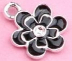 100pcs 13*18mm Camellia Oil Alloy Jewelry Accessories