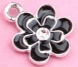 100pcs 13*18mm Camellia Oil Alloy Jewelry Accessories