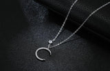 925 Silver Star & Crescent Necklace Pendant