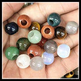 10pcs 12mm Gemstone European Beads for Bracelet Making