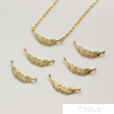 Copper Plated Hanging Leaves Earring Studs DIY Material