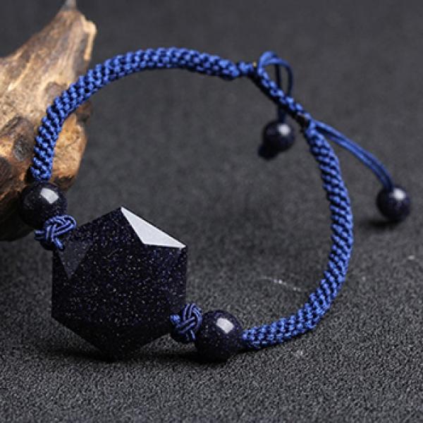 Sand Stone Bracelets Round Beads Six-pointed Star Bracelet Lucky