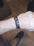 Vintage Men's Cross Leather Bangle Braided Rope Stainless Steel Accessories