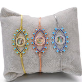 CZ Evil Eye Chain Bracelet for Women - Christmas Jewelry