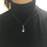 925 Silver Zircon Flower Peacock Necklace For Women