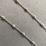Silver Chain 19.68in Unset 0.76-2.5mm
