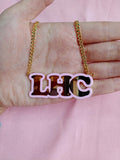 Colorful Stainless Steel Necklace Letter Name Pendant