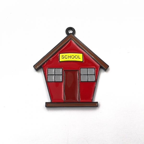 10pcs Full Enamel School House Pendant for Kids - Back to School