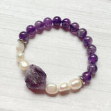 Reiki Healing Crystal Pearl Charm Bracelets