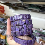 Charoite Stone Beads Bracelet Gemstone Jewelry Bangle For Woman