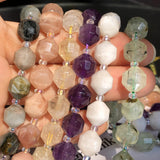 Faceted Aquamarines Amethysts Agates Tourmaline Beads 6/8/10MM