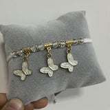 12 Pcs Pearlescent Butterfly Charm Bracelet Lucky Adjustable Bracelets