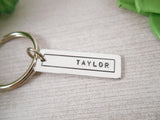 Tiny Name Handmade Stainless Keychain-Personalized Nameplate Keychain
