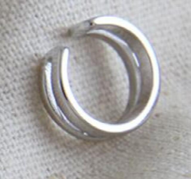 SHANICE S925 Silver Ear Buckle Twist Double-Layer Ear Clip
