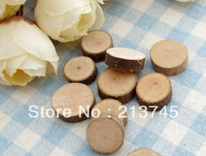 100pcs Wood Pile Decorate Glass Vial Bottle Pendant DIY Jewelry