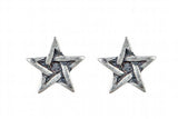 Star Stud Earrings 925 Sterling Silver Punk Jewelry