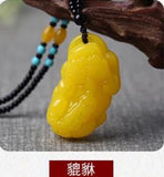 Amber & Honey Wax Pendant Necklace