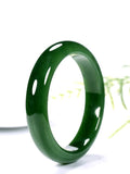 Natural Green Hetian Jade 54-64mm Bangle Princess Jewelry Gift