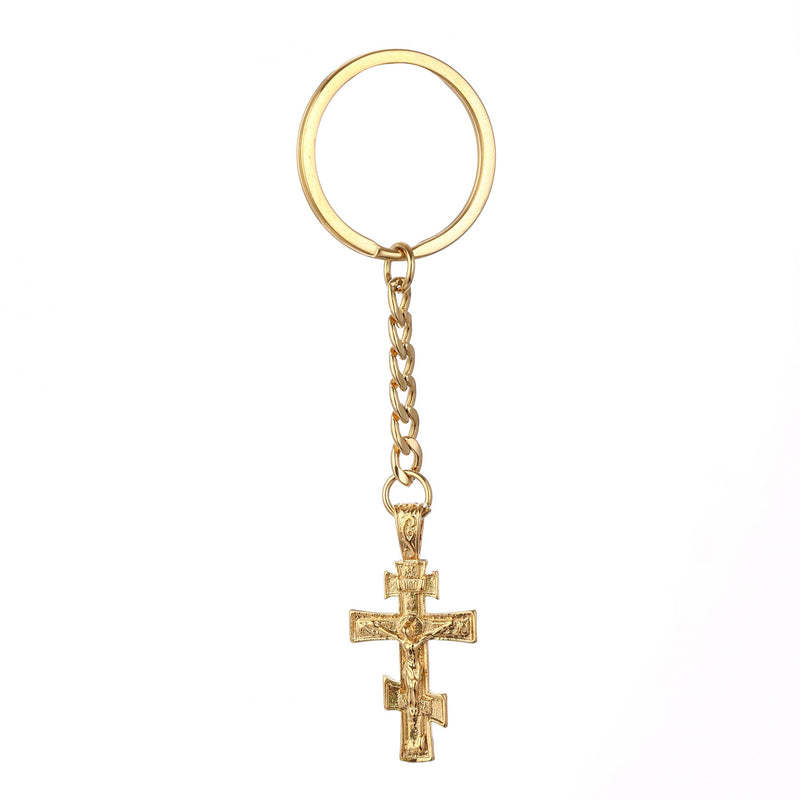 Charm Cross Pendant Necklace Keychain Religious Jewelry