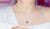SHILOVEM Amethyst Pendant Necklace