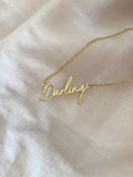 Custom Handwriting Name Necklace, Stainless Steel Nameplate Jewelry