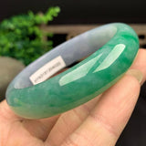 Zheru Burmese Emerald Green Two-Tone Bracelet for Mother and Girlfriend