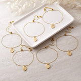 Arabic Letter Bracelet Heart Pendant Stainless Steel Women Bracelet