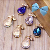 Water Droplets Rhinestone Charm Pendant, DIY Jewelry Making