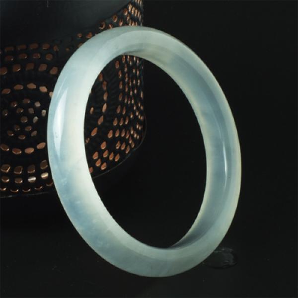 Zheru Jewelry Natural Burmese Emerald Ice Light Green Bracelet 54-64mm