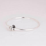 925 Silver Charm Bangle Ball Clasp Clip European Style Bracelet DIY YSZ001