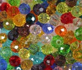 500pcs Mixed Glass Faceted Rondelle Beads Spacer Bracelet Necklace Crystal