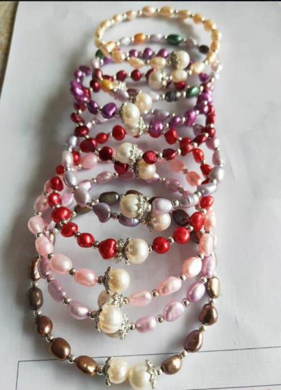 Freshwater Pearl Hand Bracelets 3pcs/lot