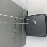 Messica925 Sterling Silver Necklace with Sliding Diamonds