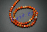 Orange Banded Agate Round Beads 5 strands 6mm 8mm 10mm