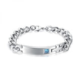 Couple Memorial Bangle Wedding Bracelet Engraved Sets Gift