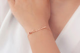 Personalized Birthstone Name Bracelet, Stainless Steel Custom Bracelet