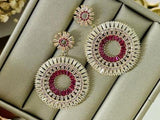 S925 Silver Circle Zircon Crystal Earrings DIY Accessories