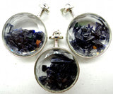 Natural Stone Irregular Gravel & Glass Pendant for DIY Jewelry Making