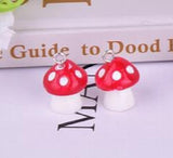 20pcs Colorful Mushroom Resin Charms for Earring DIY Jewelry Making