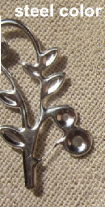 100 pcs Metal Stamping Crafted Leaf Branch 20*32mm Gold Silver Bronze Steel