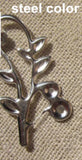 100 pcs Metal Stamping Crafted Leaf Branch 20*32mm Gold Silver Bronze Steel